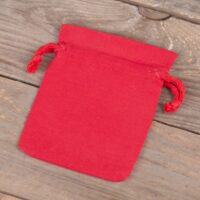 Bolsas de algodón 9 x 12 cm - rojo Día de la Mujer