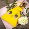 Bolsas de de terciopelo 13 x 18 cm con estampado: pollito