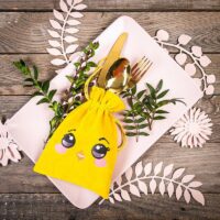 Bolsas de de terciopelo 13 x 18 cm con estampado: pollito Todos los productos