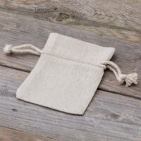 Bolsitas estilo lino 6 x 8 cm - natural Bolsas pequeñas