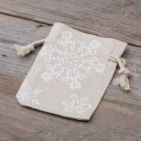 Bolsitas estilo lino con la impresión 10 x 13 cm - natural / nieve Sectores / Envoltorios para…