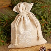 Bolsitas estilo lino con la impresión 13 x 18 cm - natural / nieve Todos los productos