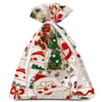 Bolsas de organza 10 x 13 cm - Navidad / 5 Bolso de la Navidad