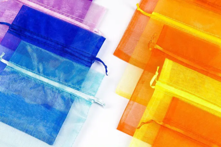 Bolsas de organza 12 x 15 cm - mezcla de colores de primavera Velas