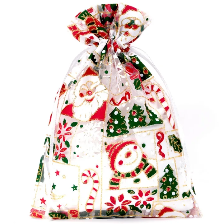 Bolsas de organza 15 x 20 cm - Navidad / 5 Uso