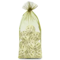 Bolsas de organza 15 x 33 cm - verde oliva Bolsas medianas 15x33 cm