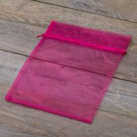 Bolsas de organza 18 x 24 cm - fucsia San Valentín