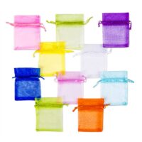 Bolsas de organza 7 x 9 cm - mezcla de colores de primavera Woreczki z organzy