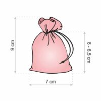 Bolsas de organza 7 x 9 cm - violeta oscuro con impresión lavanda Bolsas pequeñas 7x9 cm