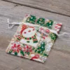 Bolsas de organza 8 x 10 cm - Navidad / 5 Bolsas con impresion