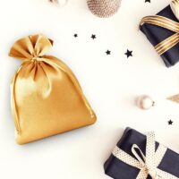 Bolsas de satén 6 x 8 cm - dorado Bolsas pequeñas 6x8 cm