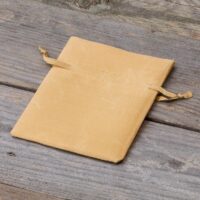 Bolsas de satén 6 x 8 cm - dorado Decoraciones de mesa
