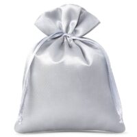 Bolsas de satén 6 x 8 cm - gris plata Bolsas de satén