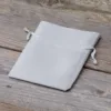 Bolsas de satén 6 x 8 cm - gris plata Bolsas plata / gris