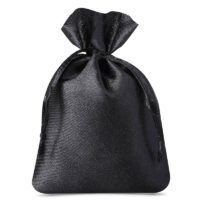 Bolsas de satén 6 x 8 cm - negro Bolsas pequeñas 6x8 cm