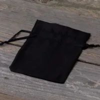 Bolsas de satén 6 x 8 cm - negro Bolsas de satén