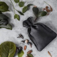 Bolsas de satén 6 x 8 cm - negro Despedida de soltera y despedida de soltero