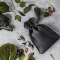 Bolsas de satén 6 x 8 cm - negro Despedida de soltera y despedida de soltero