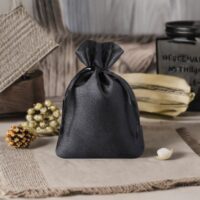 Bolsas de satén 6 x 8 cm - negro Boda
