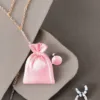 Bolsas de satén 6 x 8 cm - rosa claro Bolsas rosas