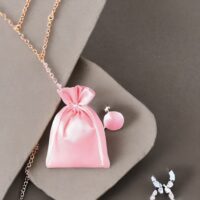 Bolsas de satén 6 x 8 cm - rosa claro Bolsas rosas