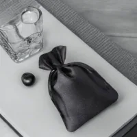 Bolsas de satén 8 x 10 cm - negro Halloween