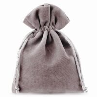 Bolsas de terciopelo 11 x 14 cm - gris plata Bolsas plata / gris