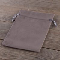 Bolsas de terciopelo 11 x 14 cm - gris plata Decoraciones de mesa