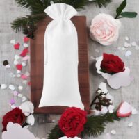 Bolsas de terciopelo 11 x 20 cm - blanco Bautismo