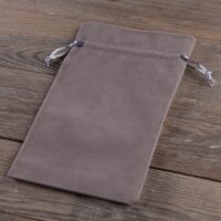 Bolsas de terciopelo 11 x 20 cm - gris plata Bolsas de terciopelo