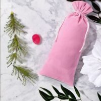 Bolsas de terciopelo 11 x 20 cm - rosa claro San Valentín