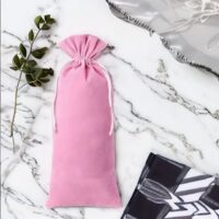 Bolsas de terciopelo 11 x 20 cm - rosa claro Decoraciones de mesa