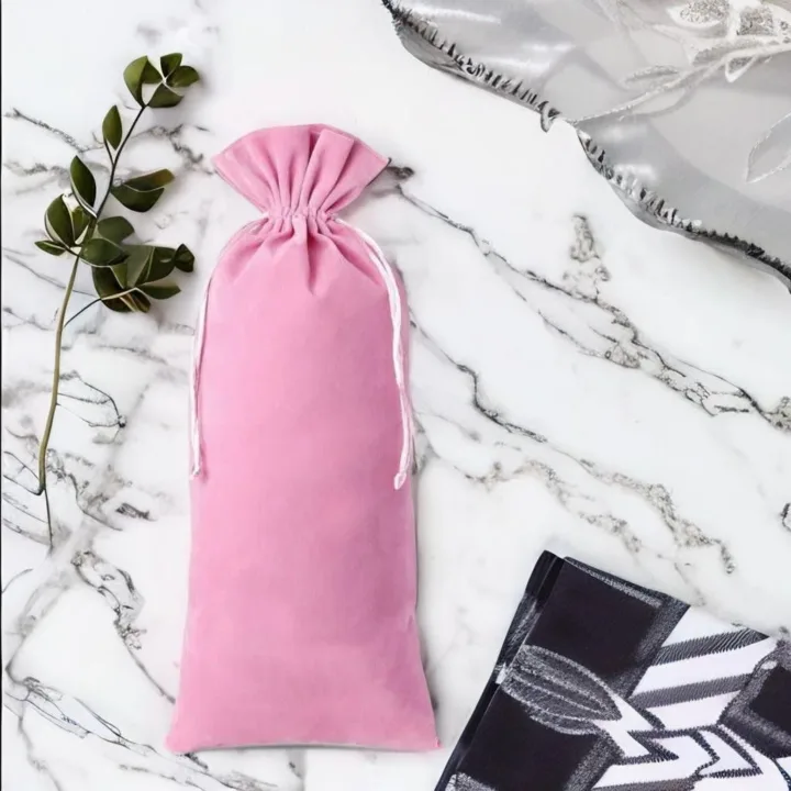 Bolsas de terciopelo 11 x 20 cm - rosa claro Decoraciones de mesa