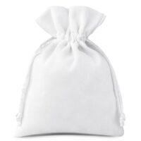 Bolsas de terciopelo 13 x 18 cm - blanco Bolsas de terciopelo