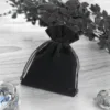 Bolsas de terciopelo 6 x 8 cm - negro Bolsas pequeñas 6x8 cm