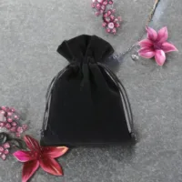 Bolsas de terciopelo 6 x 8 cm - negro Bolsas negras