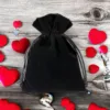 Bolsas de terciopelo 6 x 8 cm - negro Bolsas de terciopelo