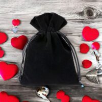 Bolsas de terciopelo 6 x 8 cm - negro Bolsas de terciopelo