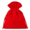 Bolsas de terciopelo 6 x 8 cm - rojo Bolsas de boda