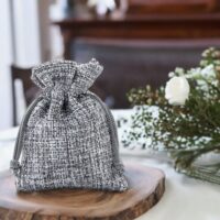 Bolsas de yute 10 x 13 cm - gris Lavanda y productos secos perfumados