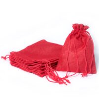 Bolsas de yute 10 x 13 cm - rojo Bolso de la Navidad