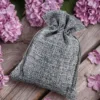 Bolsas de yute 12 x 15 cm - gris Baby Shower