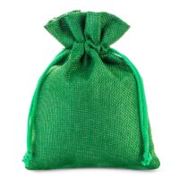 Bolsas de yute 12 x 15 cm - verde Bolsas verdes