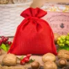 Bolsas de yute 12 x 15 cm - rojo San Valentín