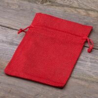 Bolsas de yute 12 x 15 cm - rojo Día de la Mujer