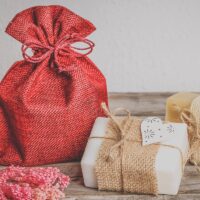 Bolsas de yute 6 x 8 cm - granate Bolsas de boda
