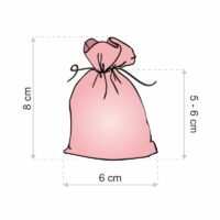 Bolsas de yute 6 x 8 cm - granate Día de la Mujer