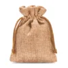 Bolsas de yute 6 x 8 cm - marrón claro Bolsas marrones
