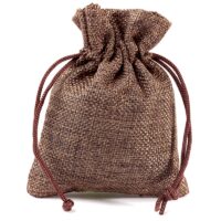 Bolsas de yute 6 x 8 cm - natural oscuro