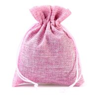 Bolsas de yute 6 x 8 cm - rosa claro Baby Shower